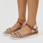AuraWedge | Braided Wedge Sandals