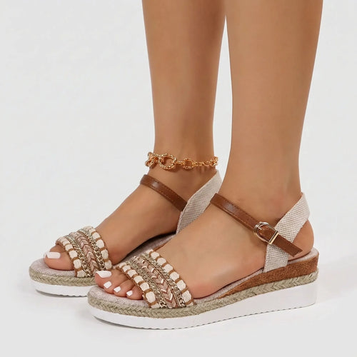 AuraWedge | Braided Wedge Sandals