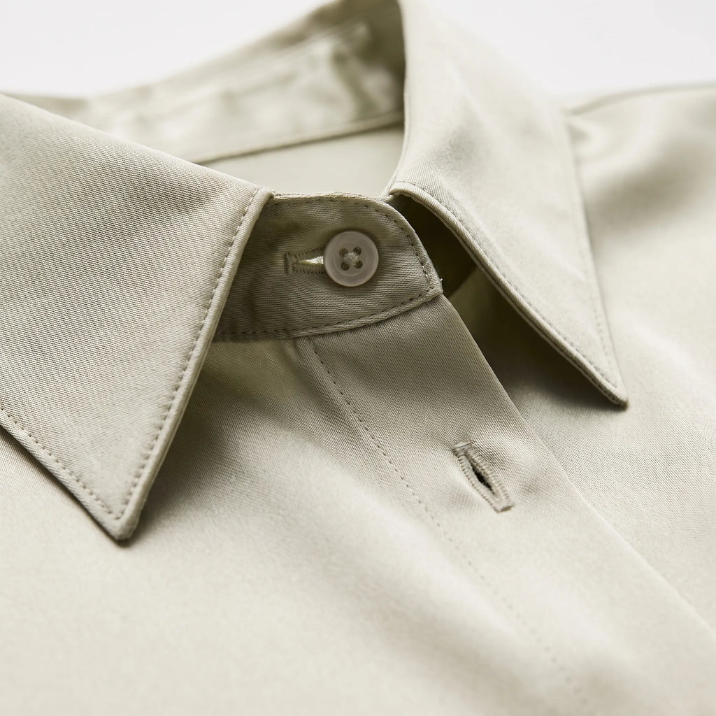 DrapeWeave | Long Sleeve Button Down Blouse