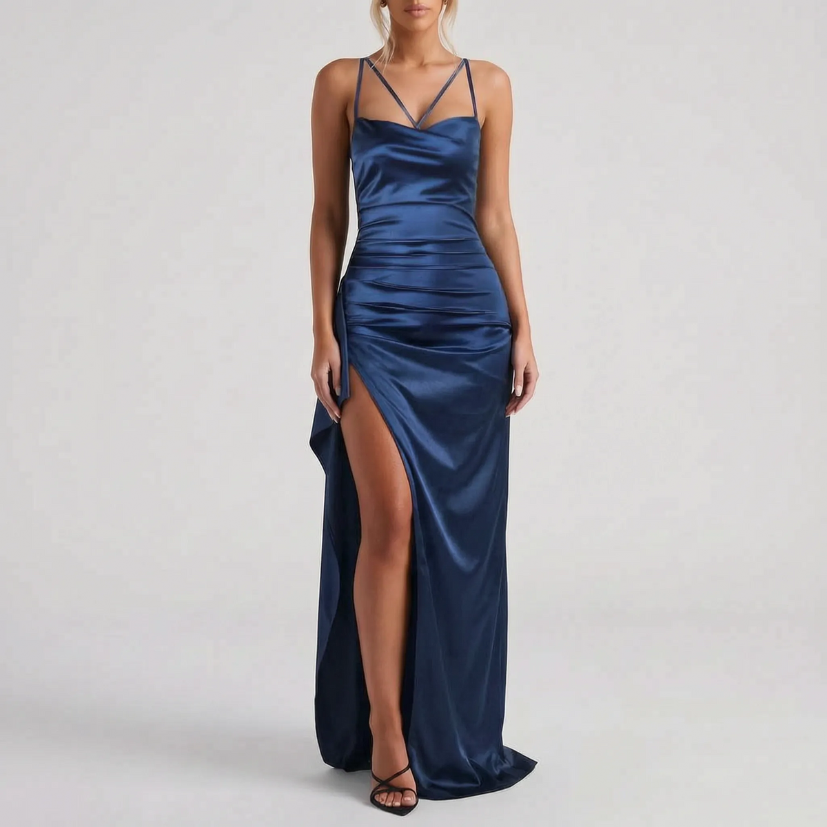 LuminaGown | Formal Cowl Neck Maxi Dress