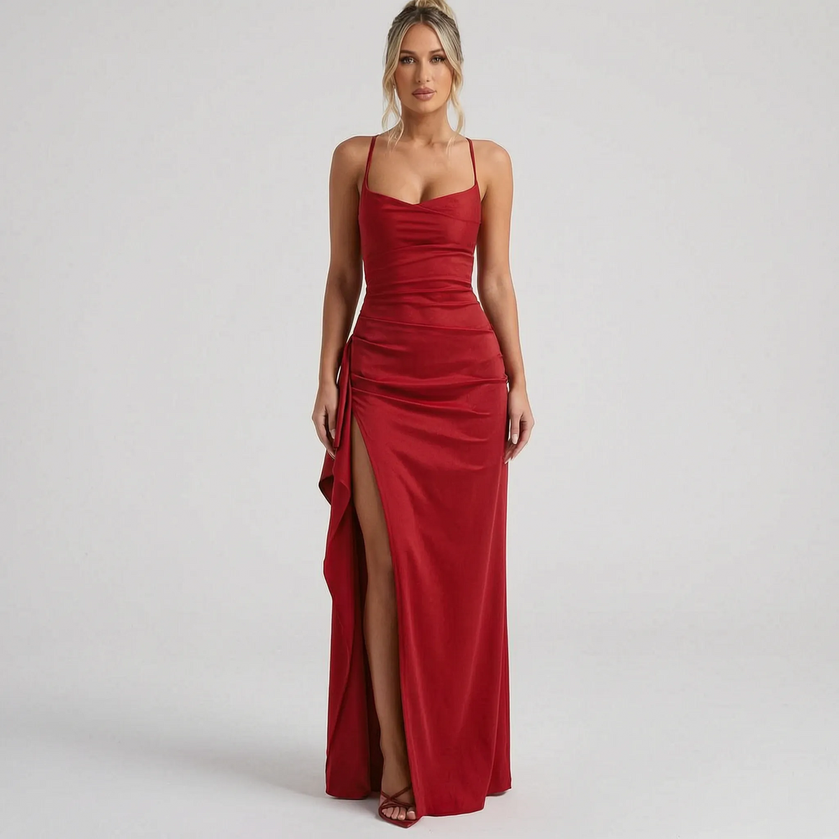 LuminaGown | Formal Cowl Neck Maxi Dress