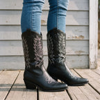 PrairieStrut | Embroidered Mid-Calf Cowboy Boots