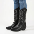 PrairieStrut | Embroidered Mid-Calf Cowboy Boots